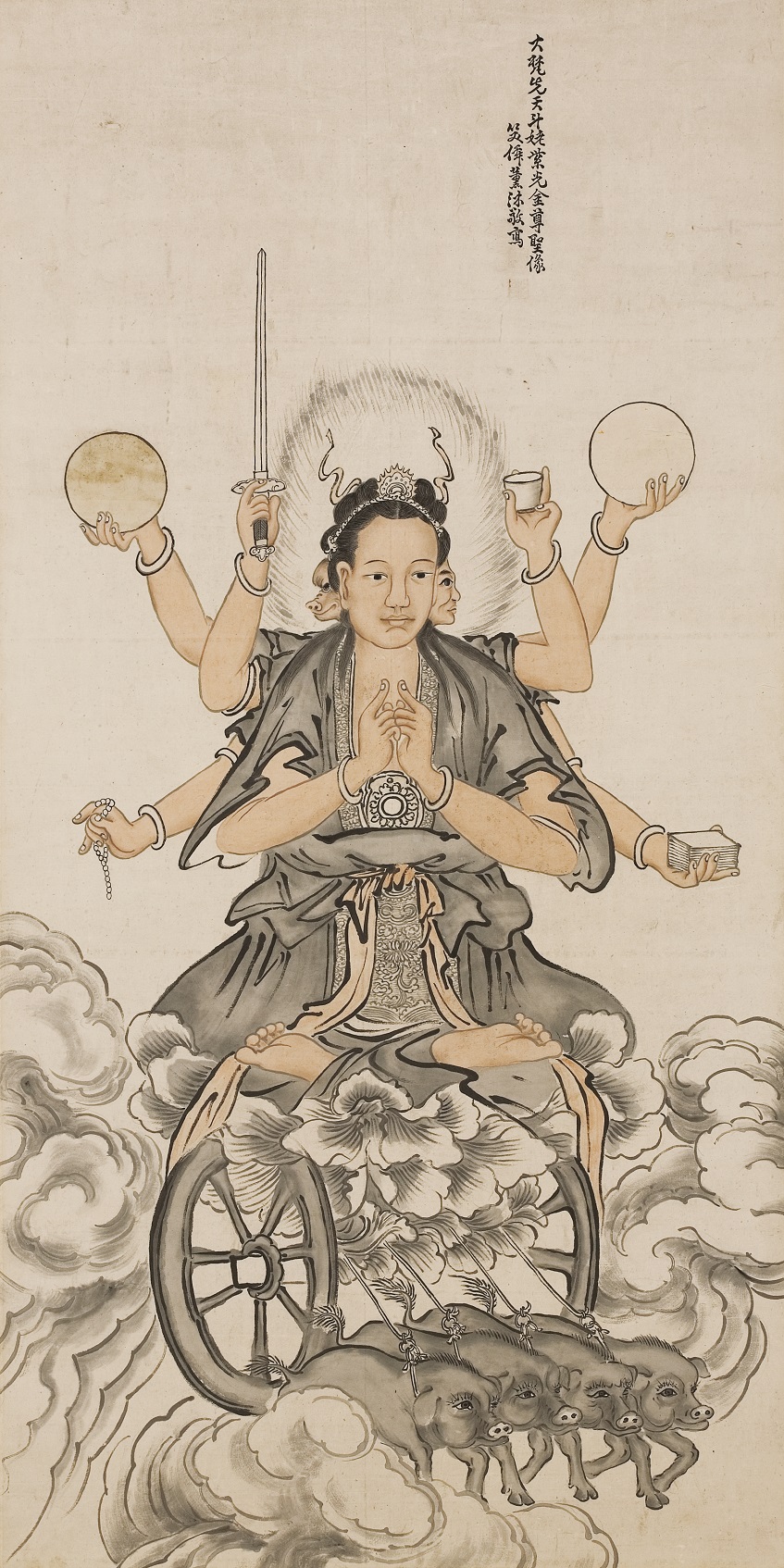 蓬瀛仙館藏民國十九年（1930年）三元宮弟子繪大梵先天斗姥紫光金尊聖像
