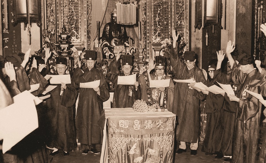 蓬瀛仙館理監事宣誓儀式,約1970年代攝。